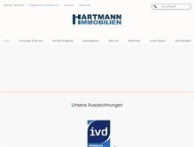 Tablet Screenshot of hartmann-immobilien.com